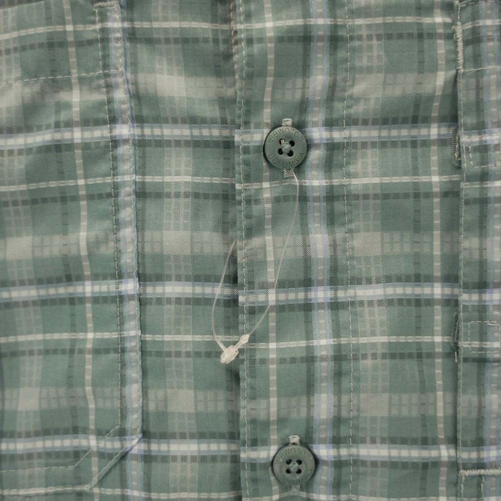 Columbia Silver Ridge Plaid Long Sleeve Shirt Blue Green XL UPF 40 AM3599 - Picture 7 of 14